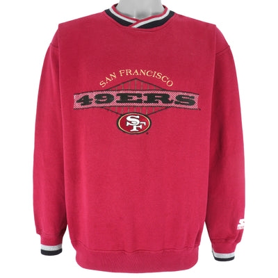 Starter (NFL) - San Francisco 49ers Embroidered Crew Neck Sweatshirt 1990s Medium