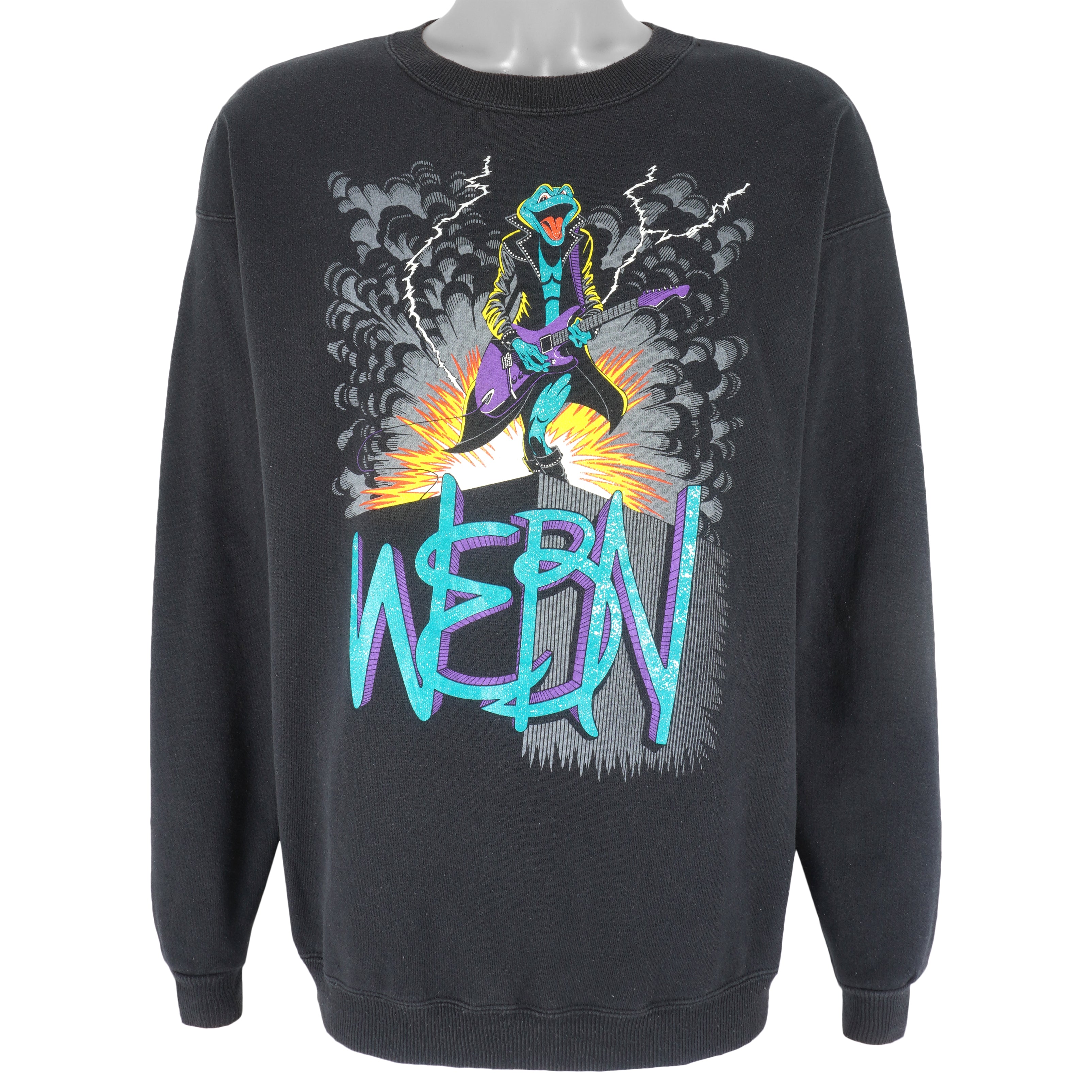 Vintage - WEBN Rock Radio Station Crew Neck Sweatshirt 1990s Large Vintage Retro