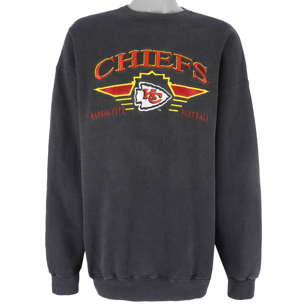 NFL (Logo Athletic) - Kansas City Chiefs Embroidered Sweatshirt 1990s X-Large