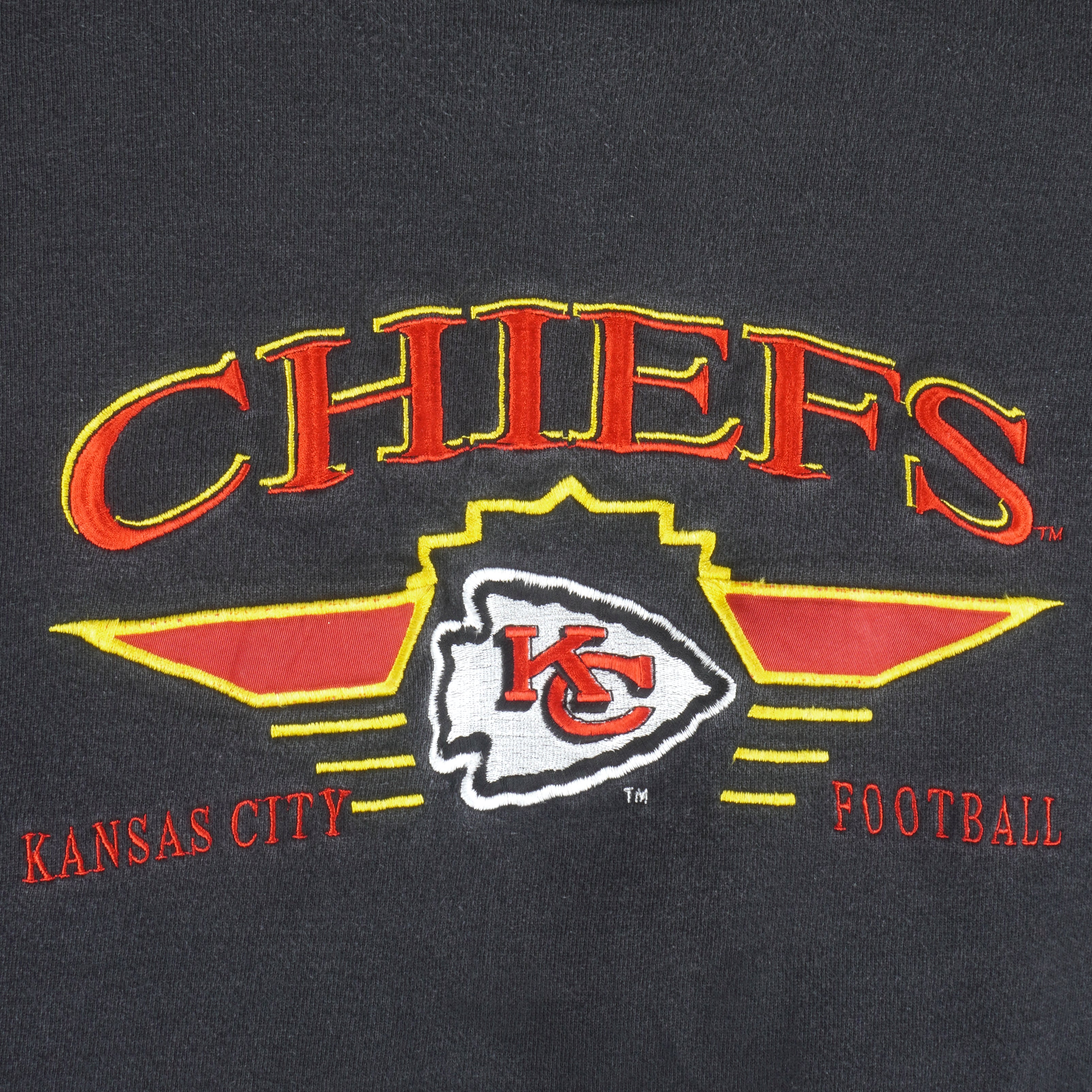 NFL (Logo Athletic) - Kansas City Chiefs Embroidered Sweatshirt 1990s X-Large
