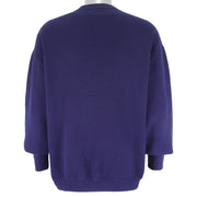Budweiser (Defoor) - Blue Bud World Crew Neck Sweatshirt 1990s X-Large Vintage Retro