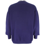 Budweiser (Defoor) - Blue Bud World Crew Neck Sweatshirt 1990s X-Large Vintage Retro