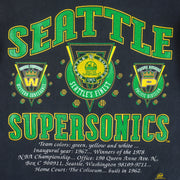 NBA (Home Team) - Seattle SuperSonics T-Shirt 1990s Medium Vintage Retro Basketball