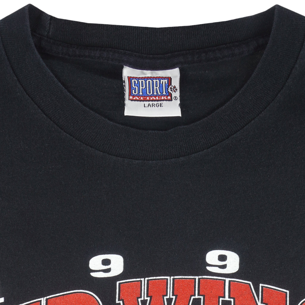 NHL (Sport)- Detroit Red Wings Back To Back Champions T-Shirt 1998 Large Vintage Retro Hockey