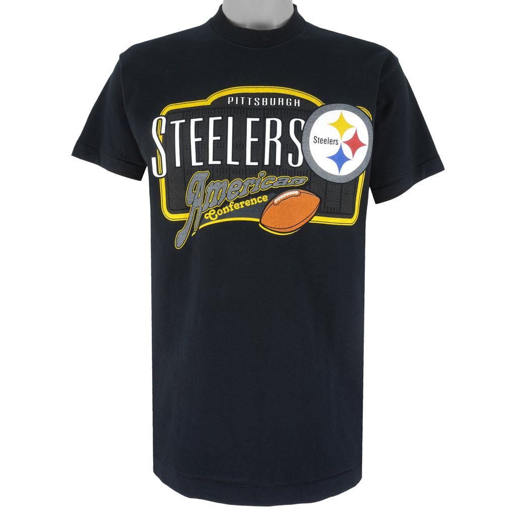 NFL - Pittsburgh Steelers American Conference T-Shirt 1995 Large Vintage Retro Football