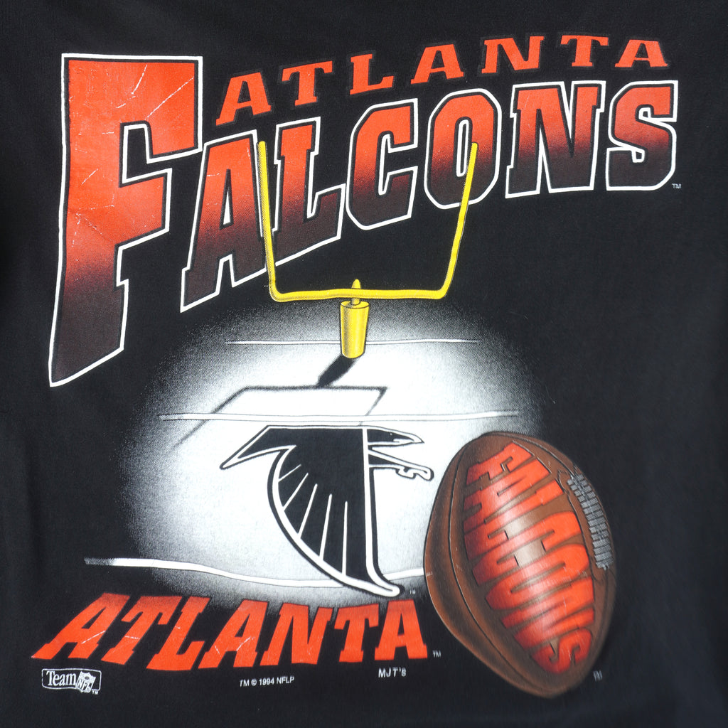 NFL (Magic Johnson Ts) - Atlanta Falcons Spell-Out T-Shirt 1994 Large Vintage Football