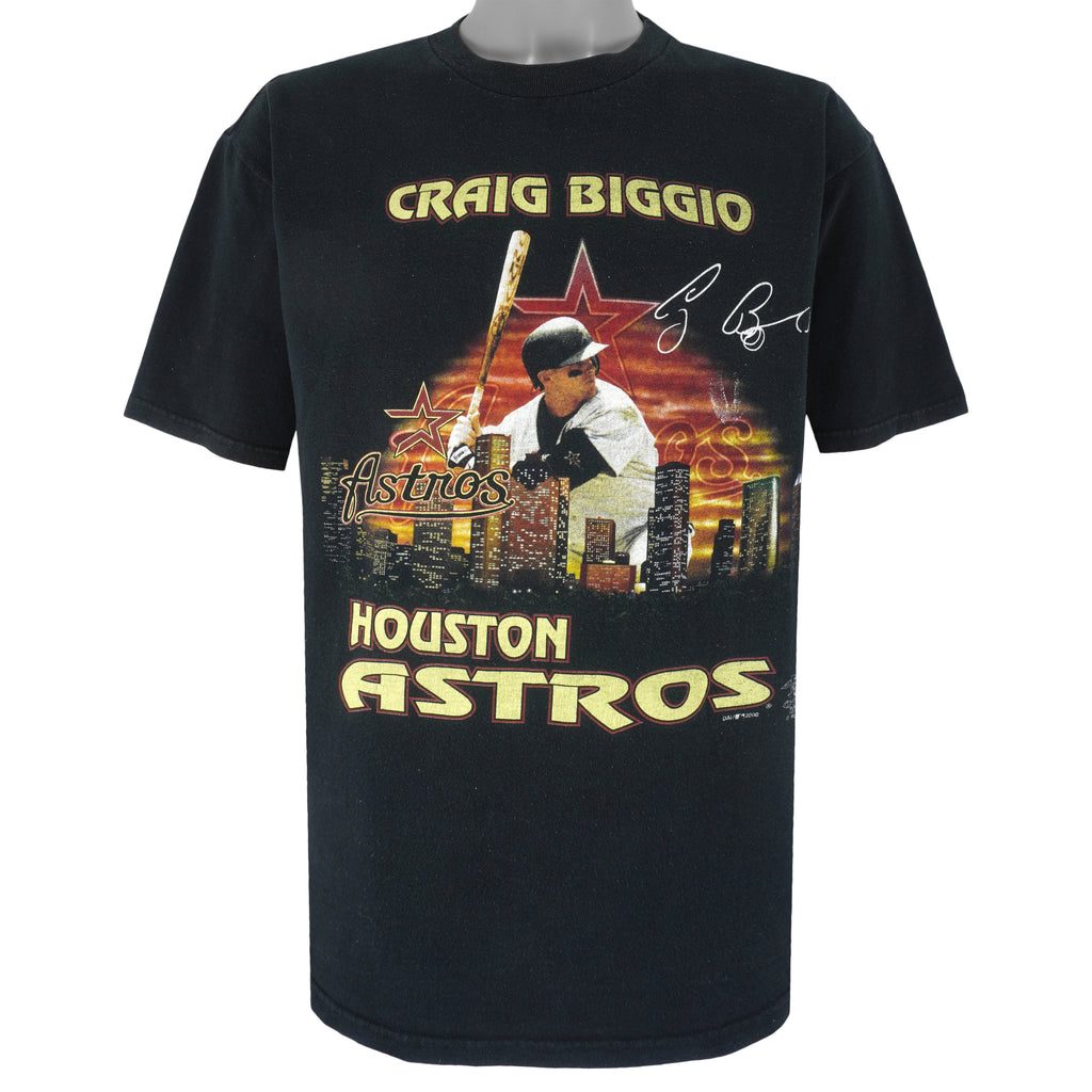 MLB (True Fan) - Houston Astros Craig Biggio T-Shirt 2000 Large Vintage Retro Baseball