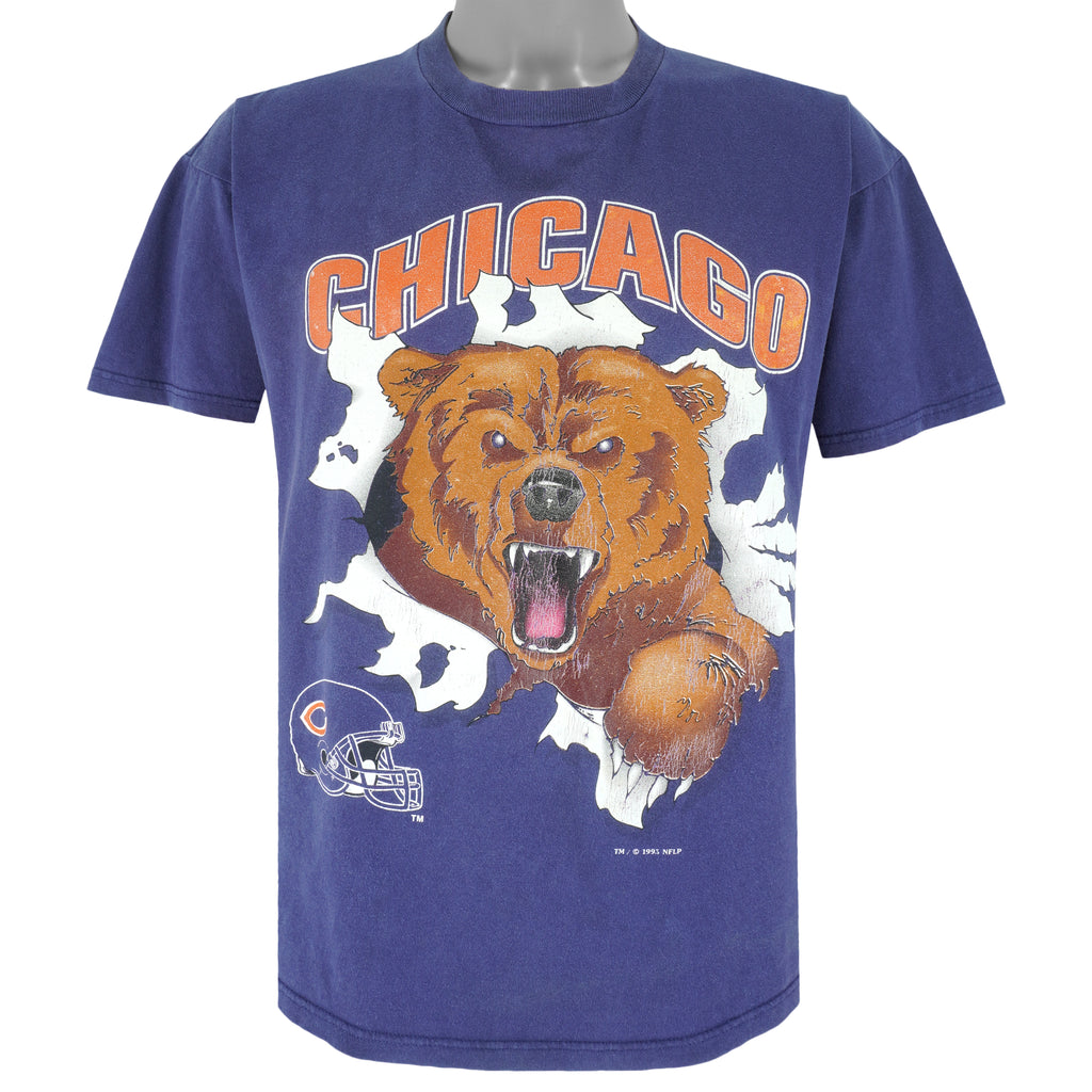 NFL (League Leader) - Chicago Bears Breakout T-Shirt 1993 Large Vintage Retro Football