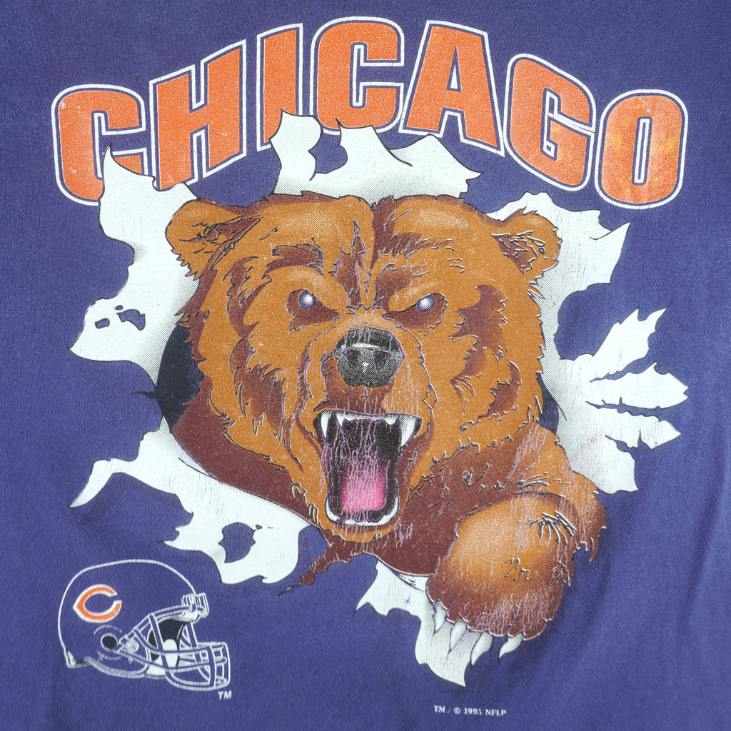 NFL (League Leader) - Chicago Bears Breakout T-Shirt 1993 Large Vintage Retro Football