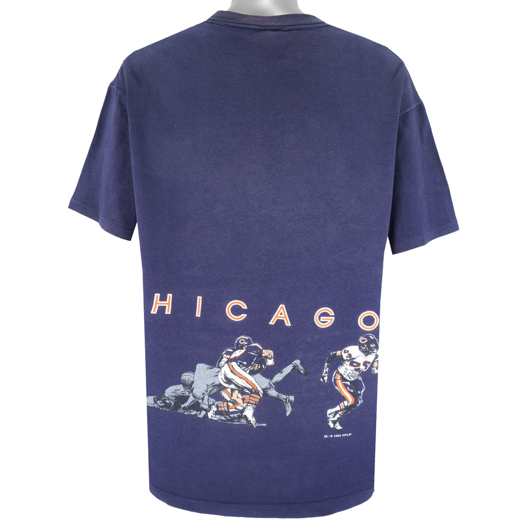 NFL (Nutmeg) - Chicago Bears Players Single Stitch T-Shirt 1993 Large Vintage Retro Football