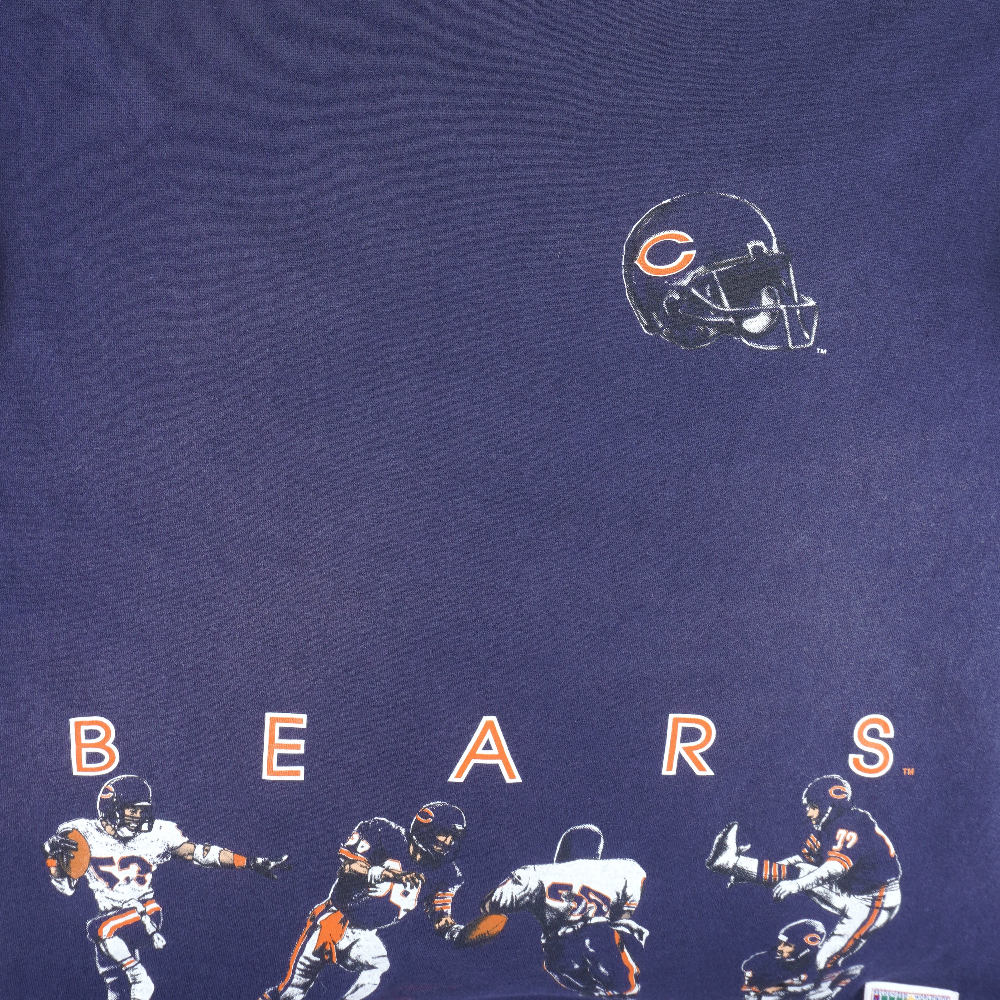 NFL (Nutmeg) - Chicago Bears Players Single Stitch T-Shirt 1993 Large Vintage Retro Football