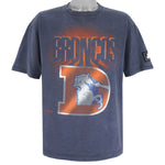 Starter - Denver Broncos Single Stitch T-Shirt 1990s Large Vintage Retro Football