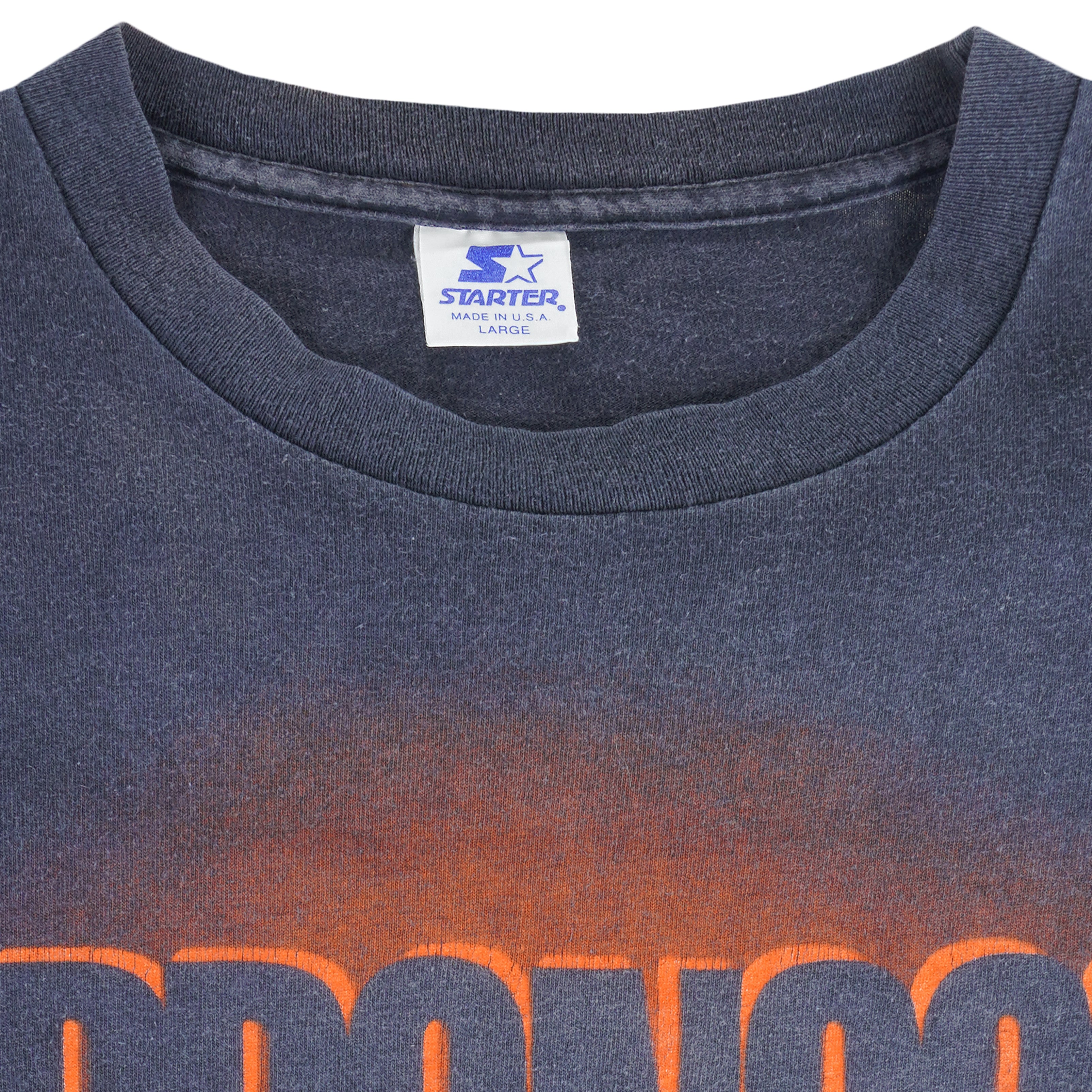 Starter - Denver Broncos Single Stitch T-Shirt 1990s Large Vintage Retro Football