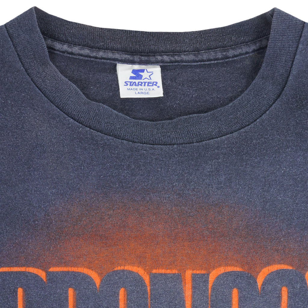 Starter - Denver Broncos Single Stitch T-Shirt 1990s Large Vintage Retro Football