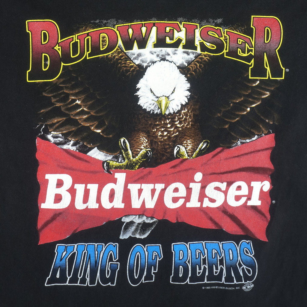 Vintage (Holoubek) - Black Budweiser King Of Beers T-Shirt 1990s X-Large Vintage Retro