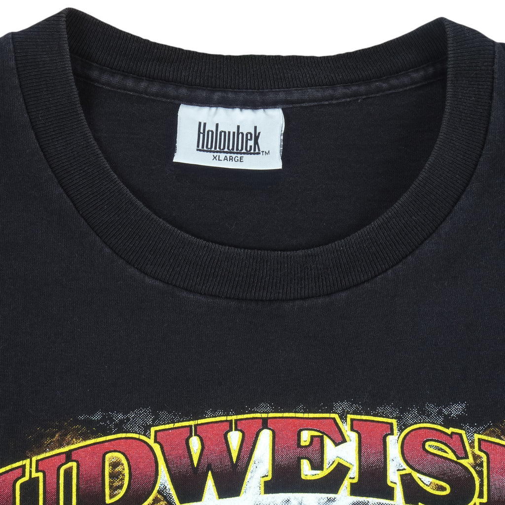 Vintage (Holoubek) - Black Budweiser King Of Beers T-Shirt 1990s X-Large Vintage Retro