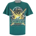 NFL (Lee) - Philadelphia Eagles Helmet T-Shirt 1990s Large Vintage Retro Football