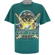 NFL (Lee) - Philadelphia Eagles Helmet T-Shirt 1990s Large Vintage Retro Football