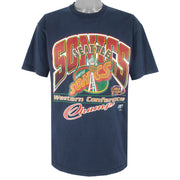 NBA (League Leader) - Seattle SuperSonics Western Conference Champs T-Shirt 1996 Large Vintage Retro Basketball