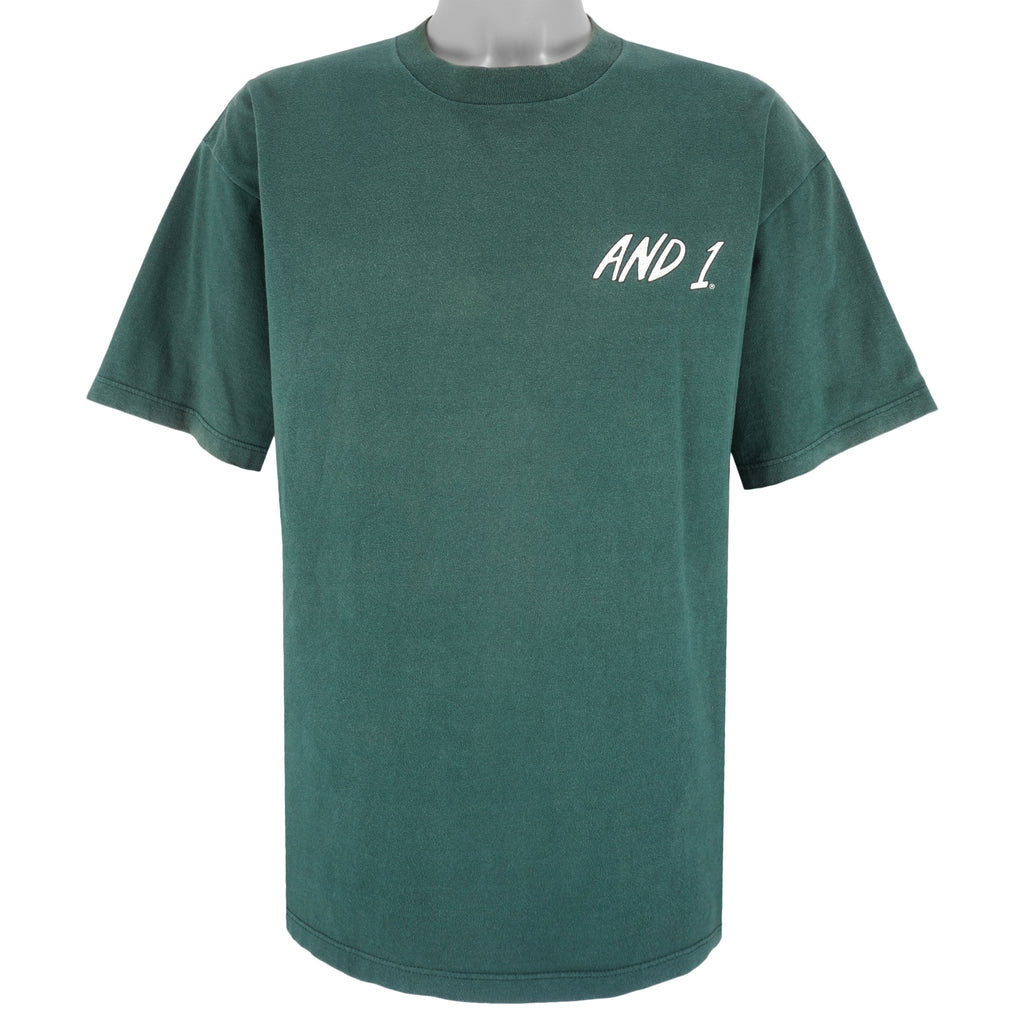 Vintage (And 1) - Green Baller for Life Basketball T-Shirt 1990s X-Large Vintage Retro
