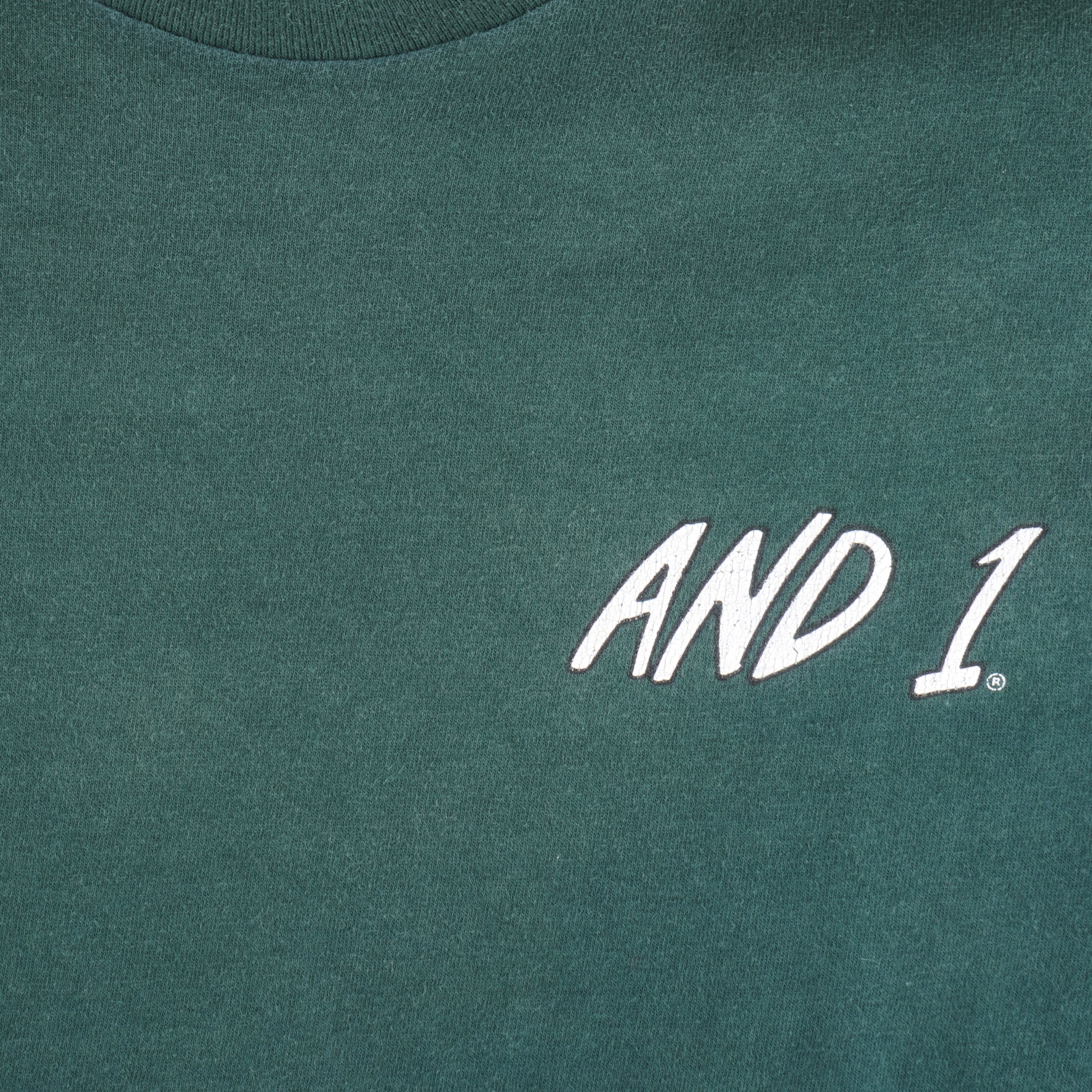 Vintage (And 1) - Green Baller for Life Basketball T-Shirt 1990s X-Large Vintage Retro