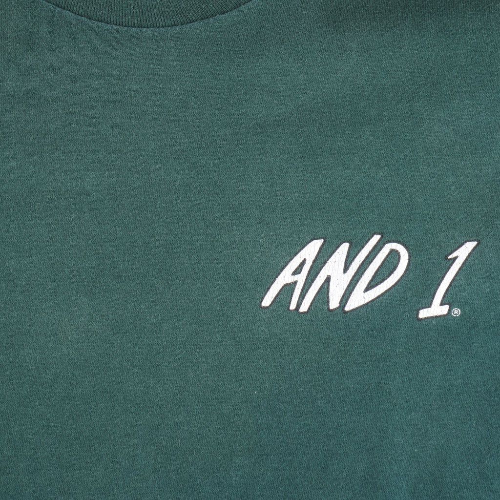 Vintage (And 1) - Green Baller for Life Basketball T-Shirt 1990s X-Large Vintage Retro