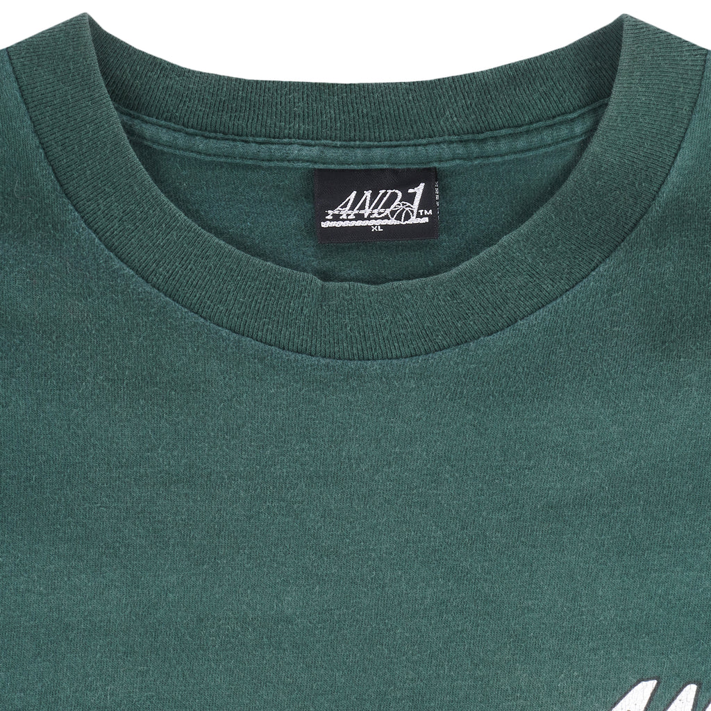 Vintage (And 1) - Green Baller for Life Basketball T-Shirt 1990s X-Large Vintage Retro