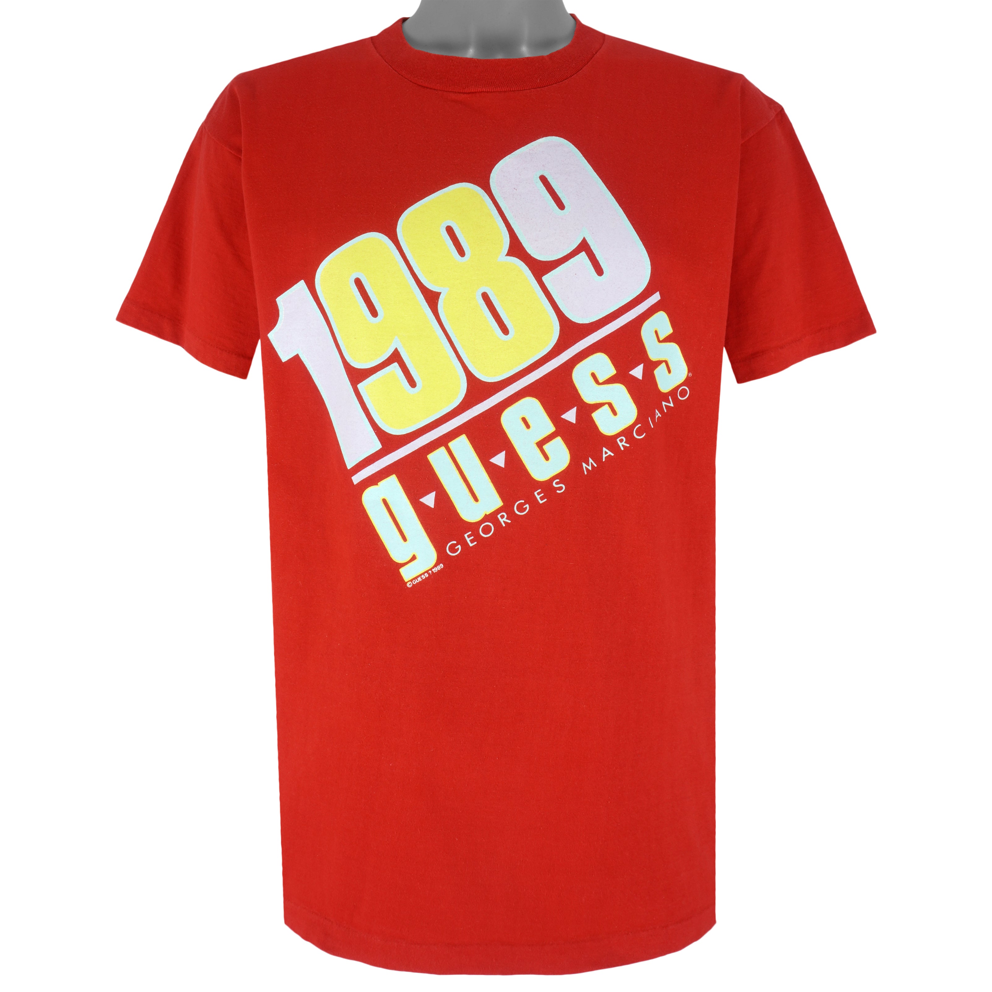 Vintage Guess Red Georges Marciano T Shirt 1989 Large Vintage