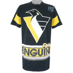 NHL (Salem) - Pittsburgh Penguins Single Stitch AOP T-Shirt 1994 Large