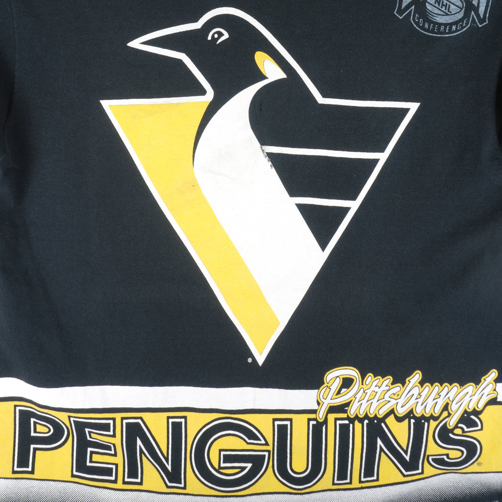  NHL (Salem) - Pittsburgh Penguins Single Stitch T-Shirt 1994 Large Vintage Retro Hockey