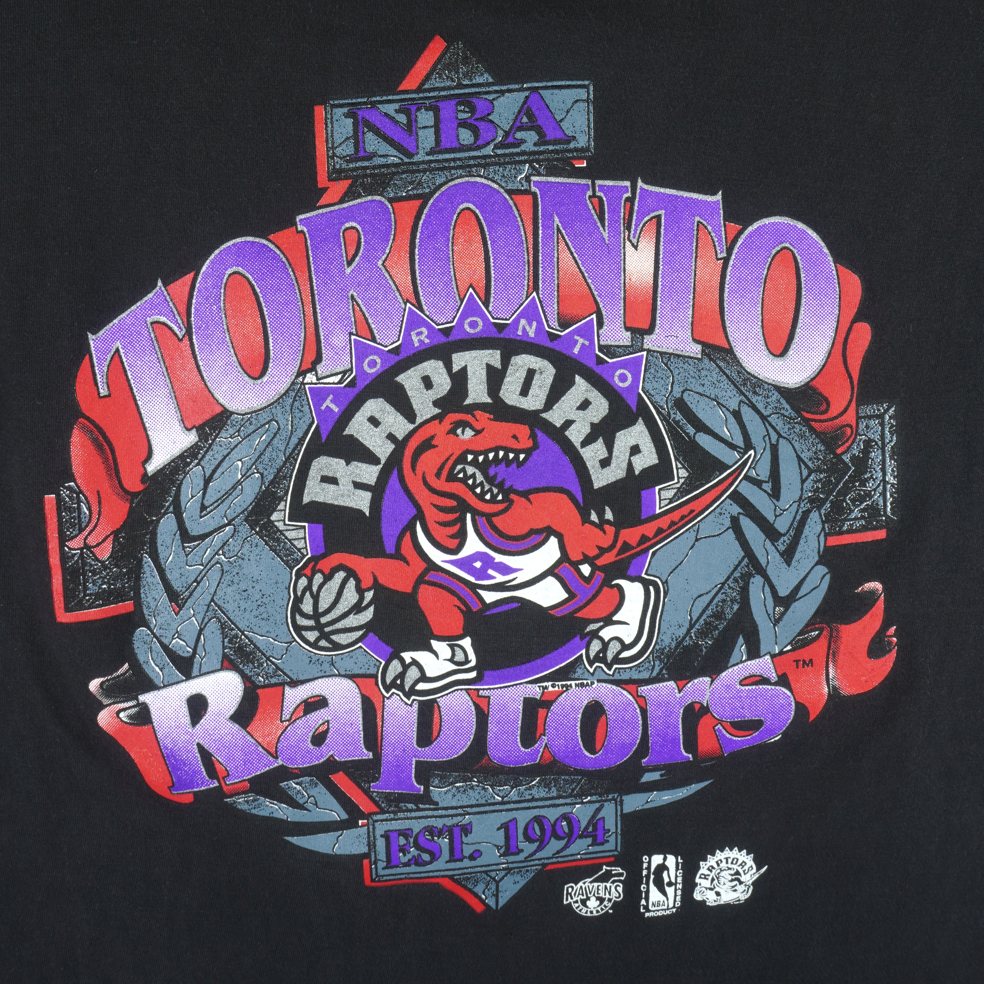 NBA - Toronto Raptors Basketball T-Shirt 1994 X-Large Vintage Retro Basketball