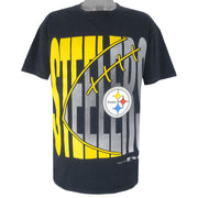 NFL (The Game) - Pittsburgh Steelers Single Stitch T-Shirt 1994 Large Vintage Retro Football
