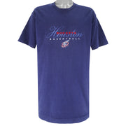 NBA (Pro Player) - Houston Rockets Embroidered T-Shirt 1990s X-Large Vintage Retro Basketball