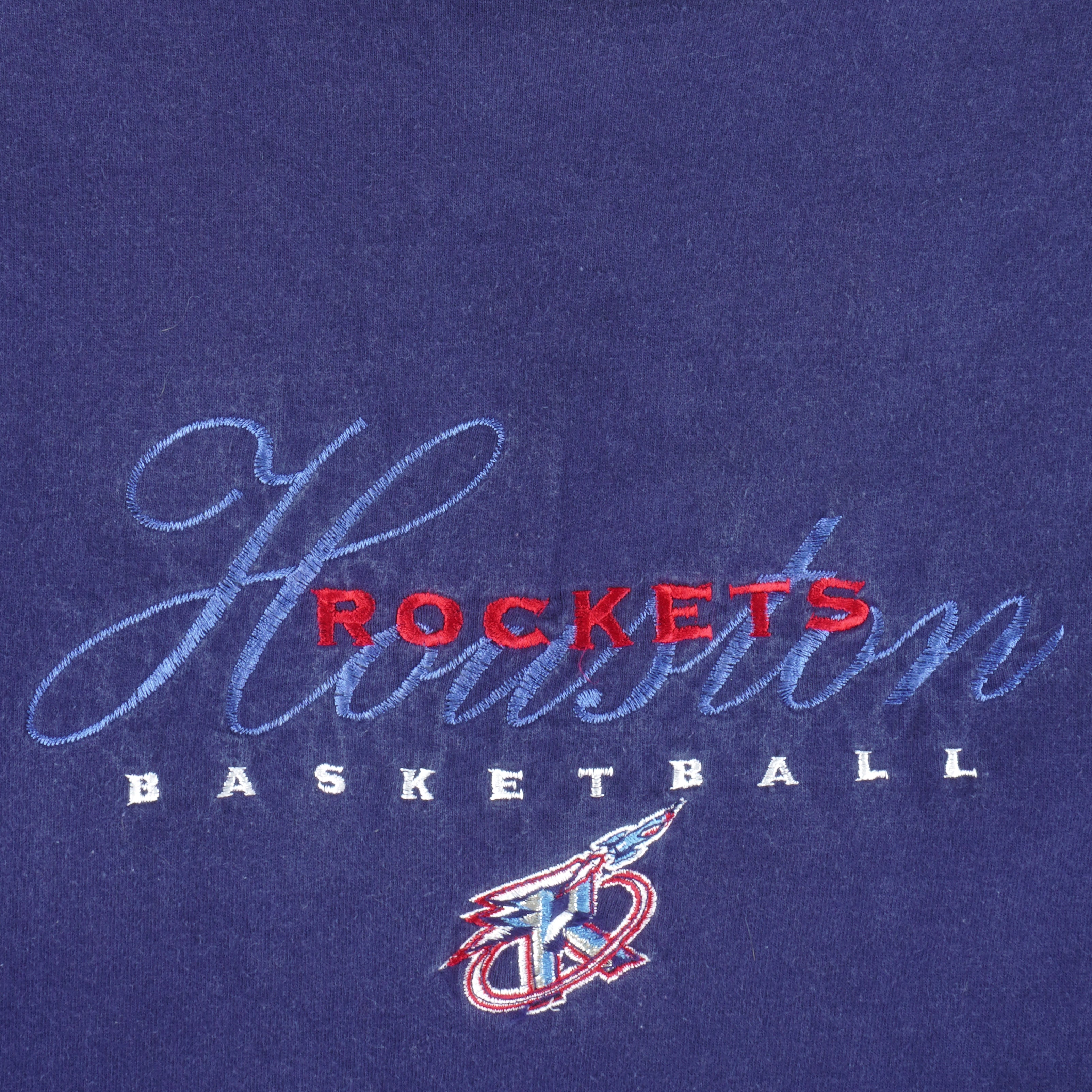 NBA (Pro Player) - Houston Rockets Embroidered T-Shirt 1990s X-Large Vintage Retro Basketball