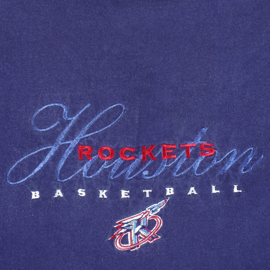 NBA (Pro Player) - Houston Rockets Embroidered T-Shirt 1990s X-Large Vintage Retro Basketball