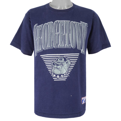NCAA (Logo 7) - Georgetown Hoyas Spell-Out T-Shirt 1990s Large