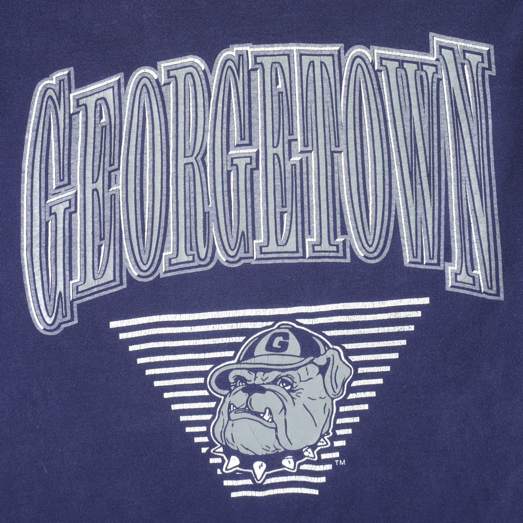 NCAA (Logo 7) - Georgetown Hoyas Spell-Out T-Shirt 1990s Large Vintage College