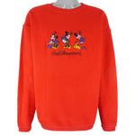 Disney - Minnie Mouse Embroidered Crew Neck Sweatshirt 1990s X-Large