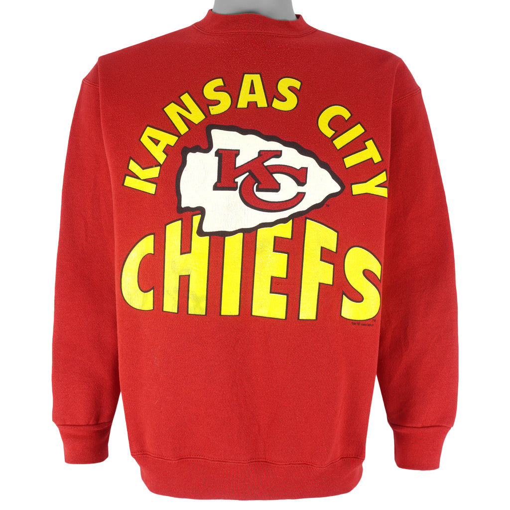 NFL (Sport) - Kansas City Chiefs Crew Neck Sweatshirt 1992 Large Vintage Retro Football