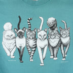 Vintage (Hanes) - Cats Two Side Crew Neck Sweatshirt 1986 X-Large Vintage Retro