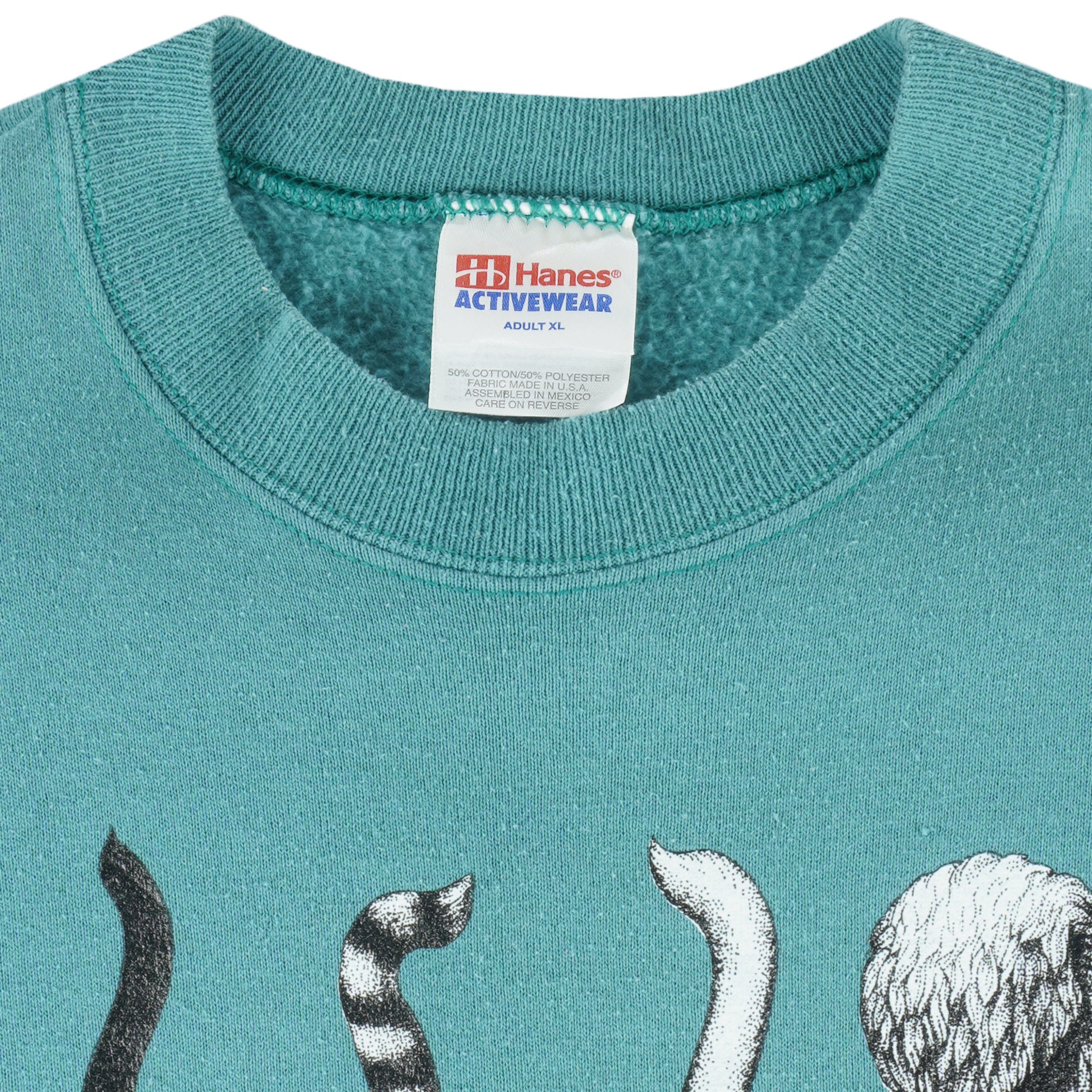 Vintage (Hanes) - Cats Two Side Crew Neck Sweatshirt 1986 X-Large Vintage Retro