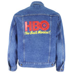 Vintage - HBO The Best Movies Denim Jacket 1990s Medium Vintage Retro
