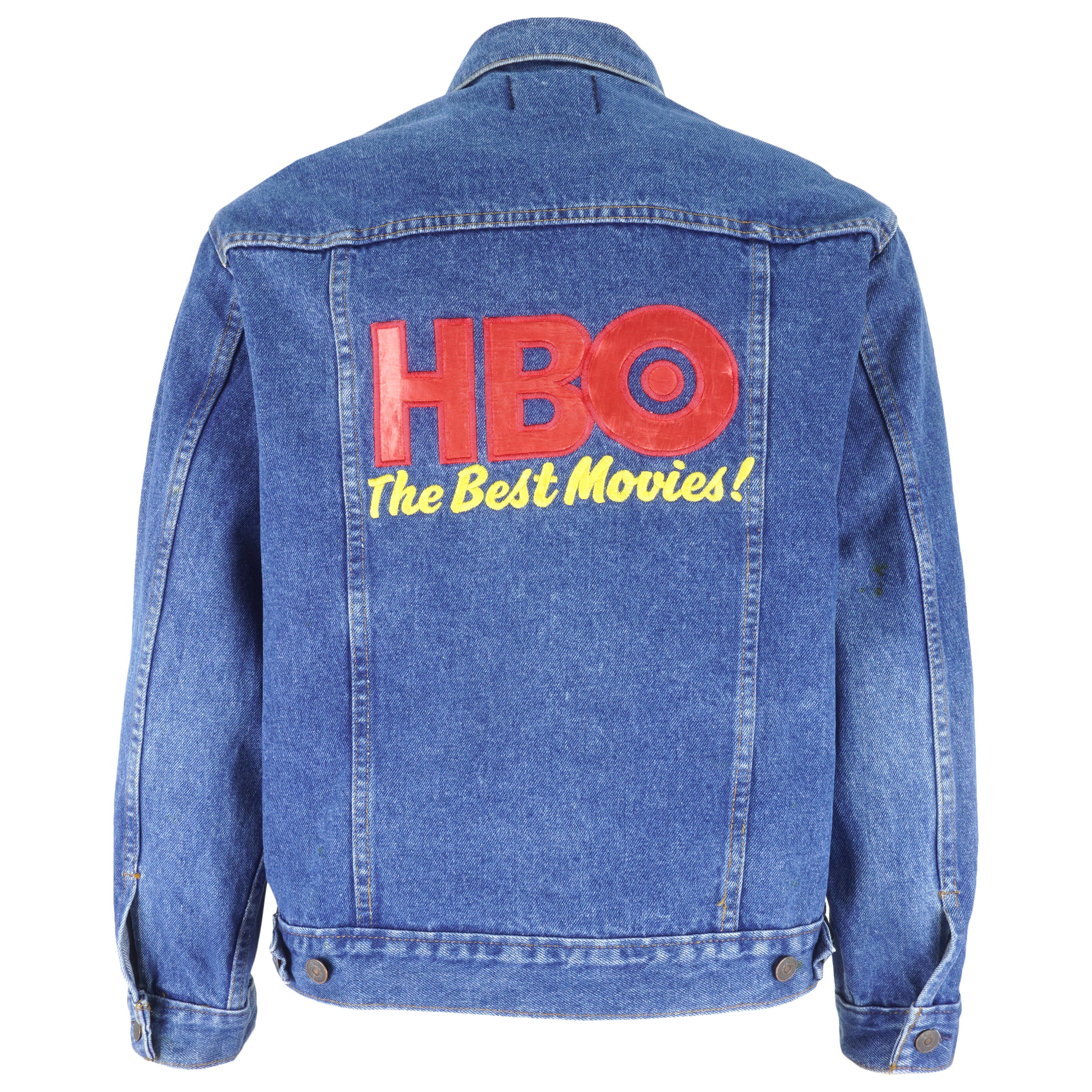 Vintage - HBO The Best Movies Denim Jacket 1990s Medium Vintage Retro