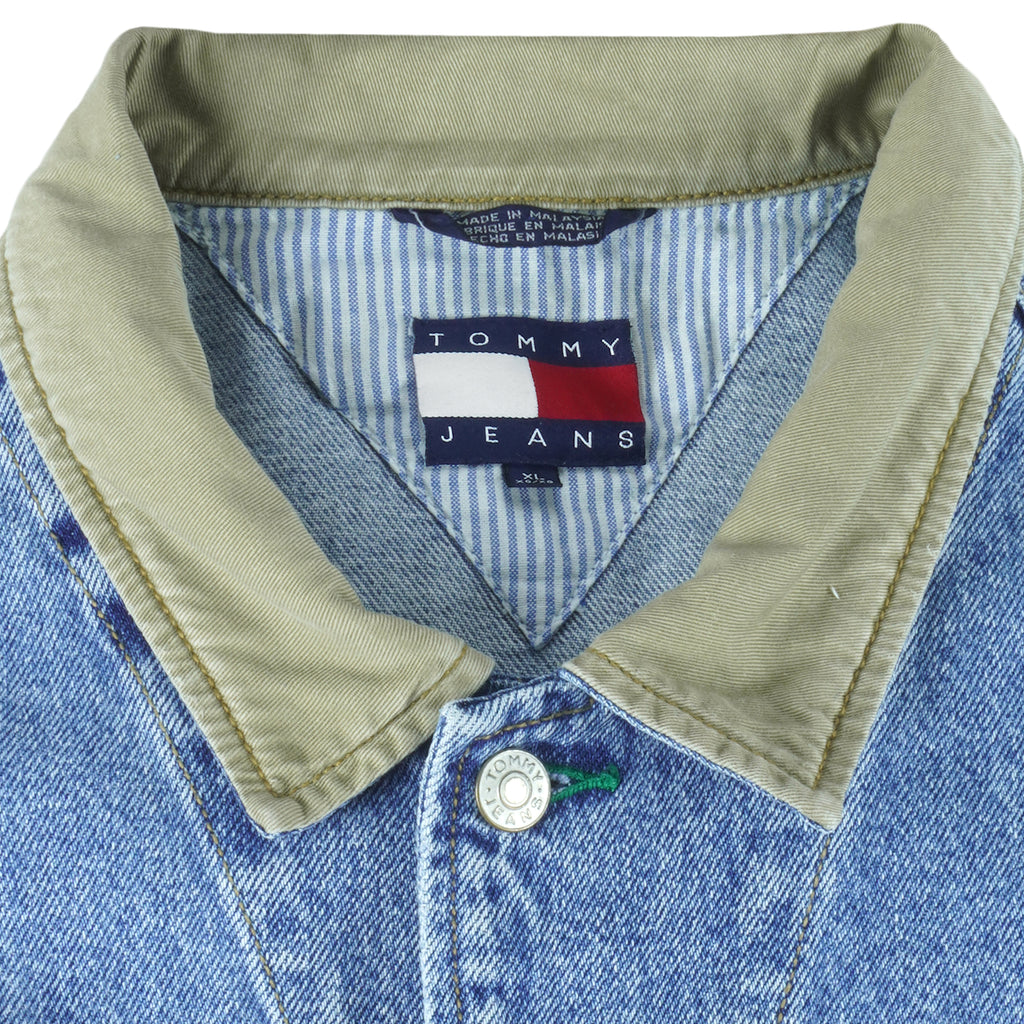 Tommy Hilfiger - Button-Up Denim Jacket 1990s X-Large Vintage Retro