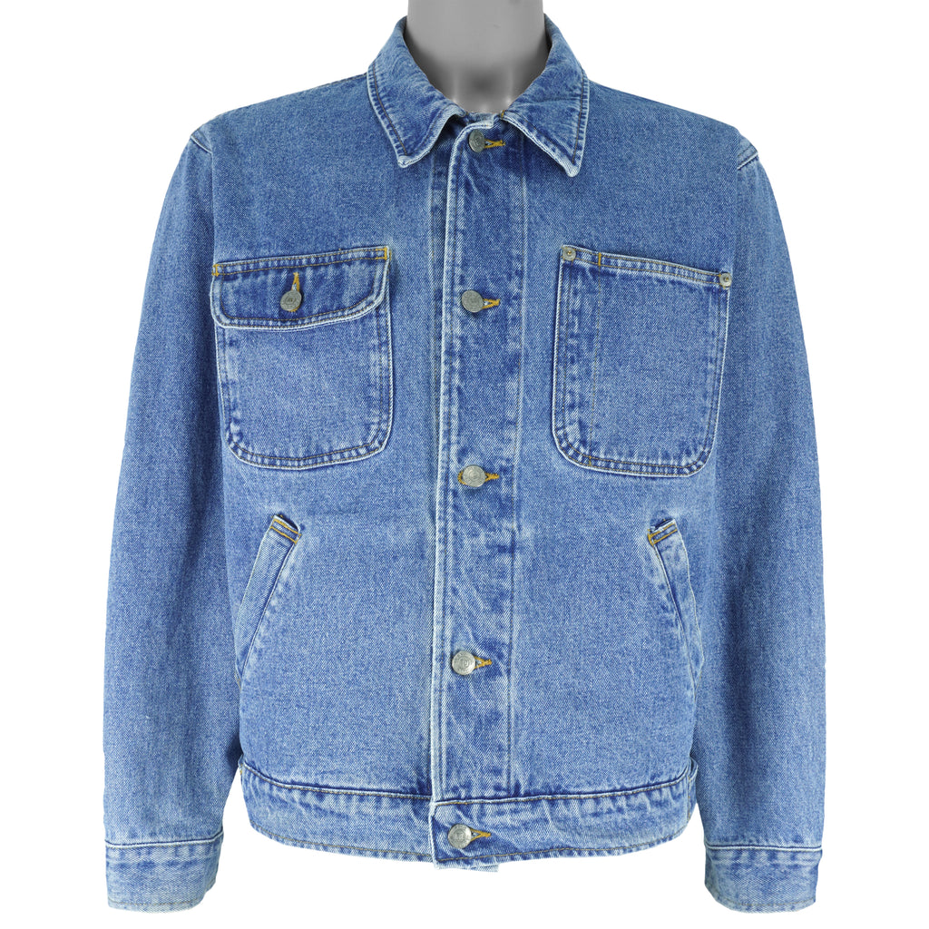 Ralph Lauren (Polo) - Blue Button-Up Denim Jacket 1990s Medium Vintage Retro