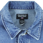 Ralph Lauren (Polo) - Blue Button-Up Denim Jacket 1990s Medium Vintage Retro
