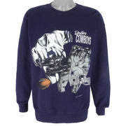 NFL (Home Team) - Dallas Cowboys Crew Neck Sweatshirt 1993 Medium Vintage Retro Football