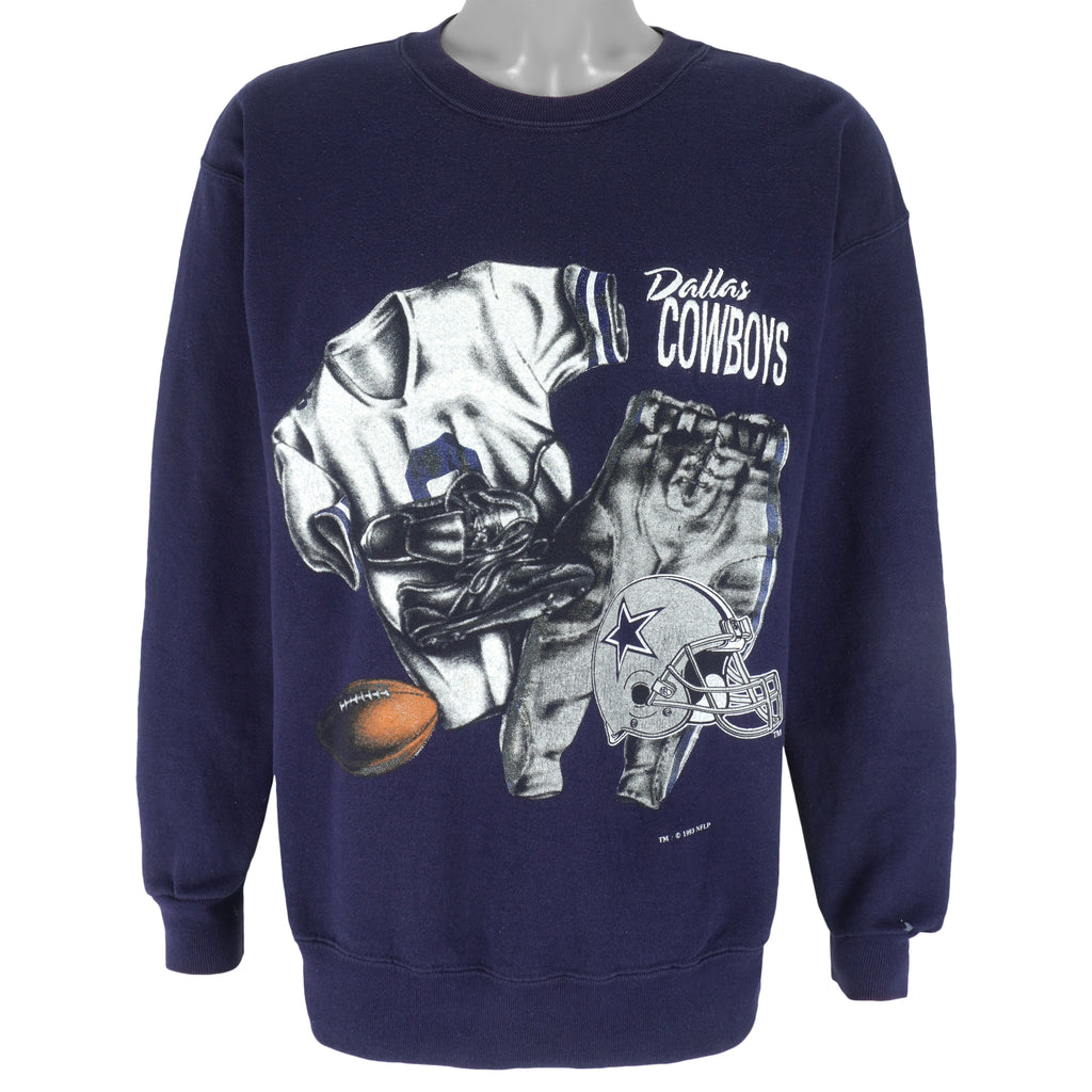 NFL (Home Team) - Dallas Cowboys Crew Neck Sweatshirt 1993 Medium Vintage Retro Football