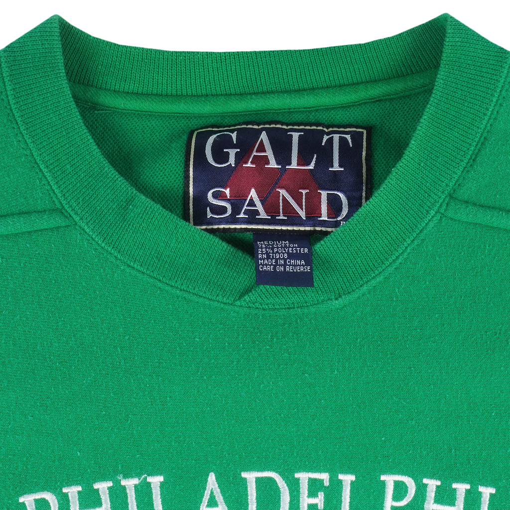 NFL (Galt Sand) - Philadelphia Eagles Embroidered Spell-Out Crew Neck Sweatshirt 1990s Medium Vintage Football