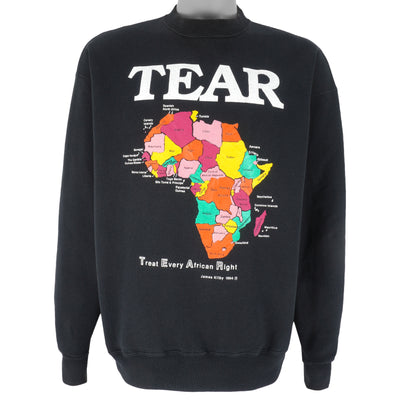 Vintage (Hanes) - TEAR Treat Every African Right Crew Neck Sweatshirt 1994 X-Large